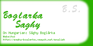 boglarka saghy business card